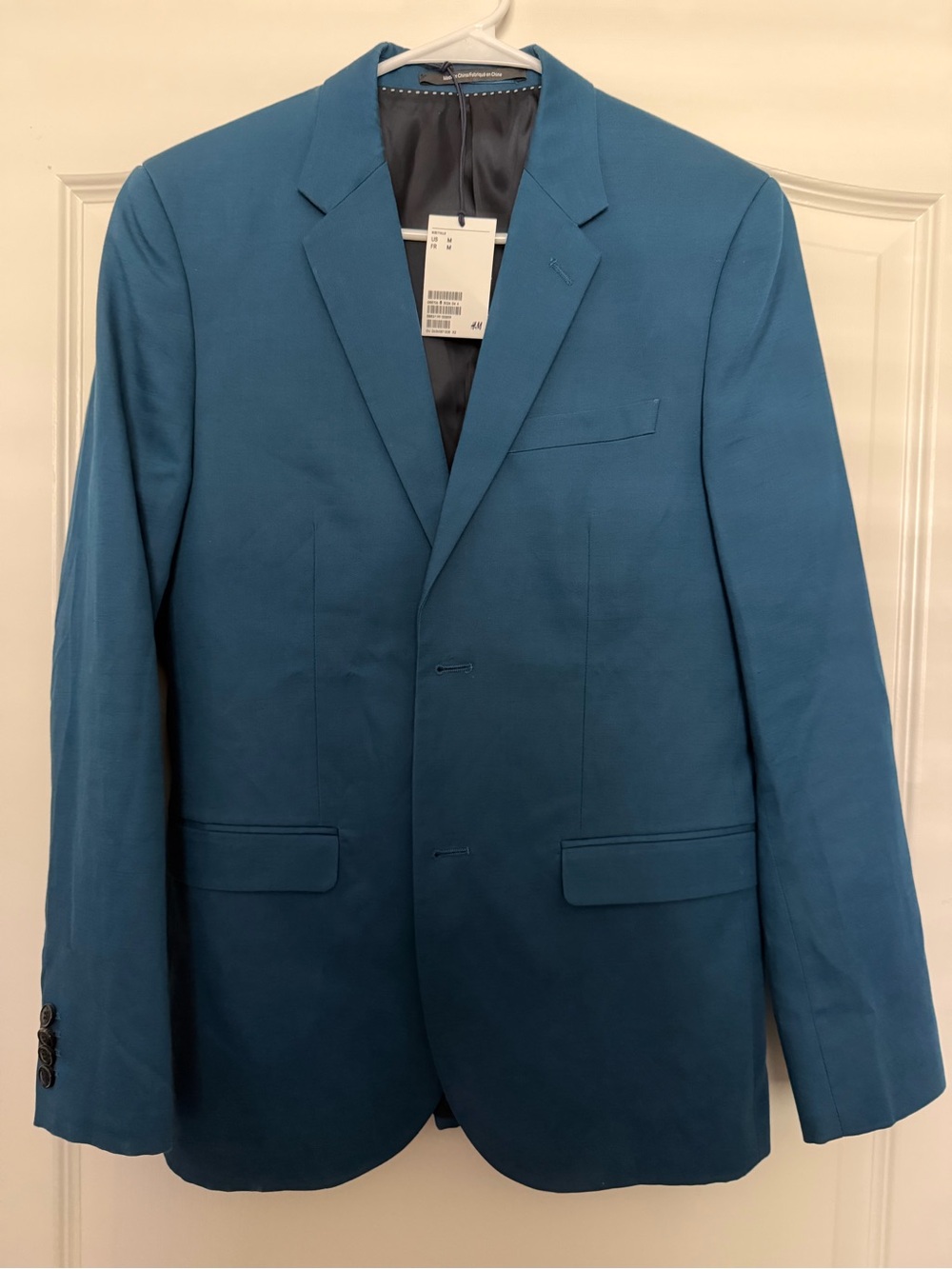 H&M Teal Blue Single-Breasted Blazer